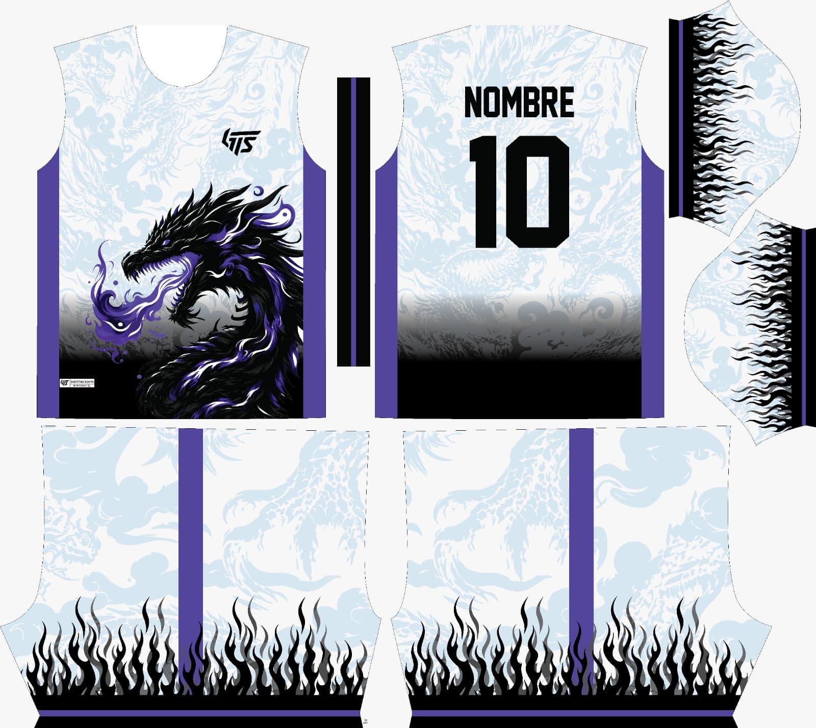 Blue Dragon Custom Jersey - ready for print